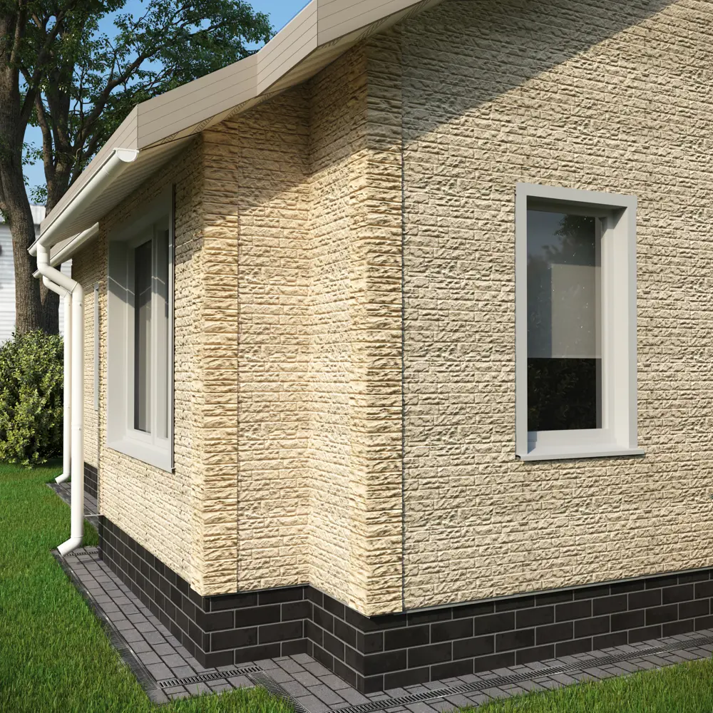 Фасадная панель Docke Dacha Песчаник слоистый цвет бежевый 0.4 м² DÖCKE Эдель STLM-2194238 - Вид №3