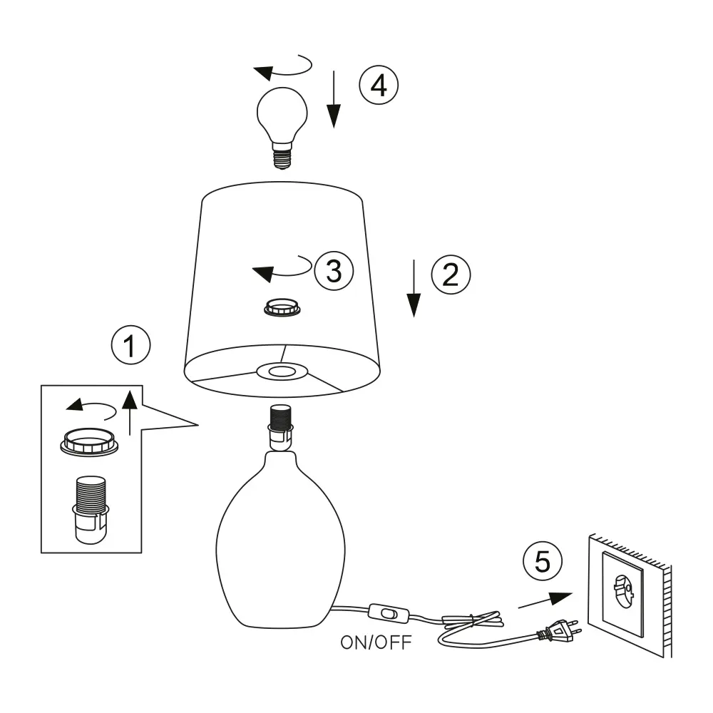 Настольная лампа Rivoli Chimera 7072-501 цвет черно-белый STLM-2067134 - Вид №12