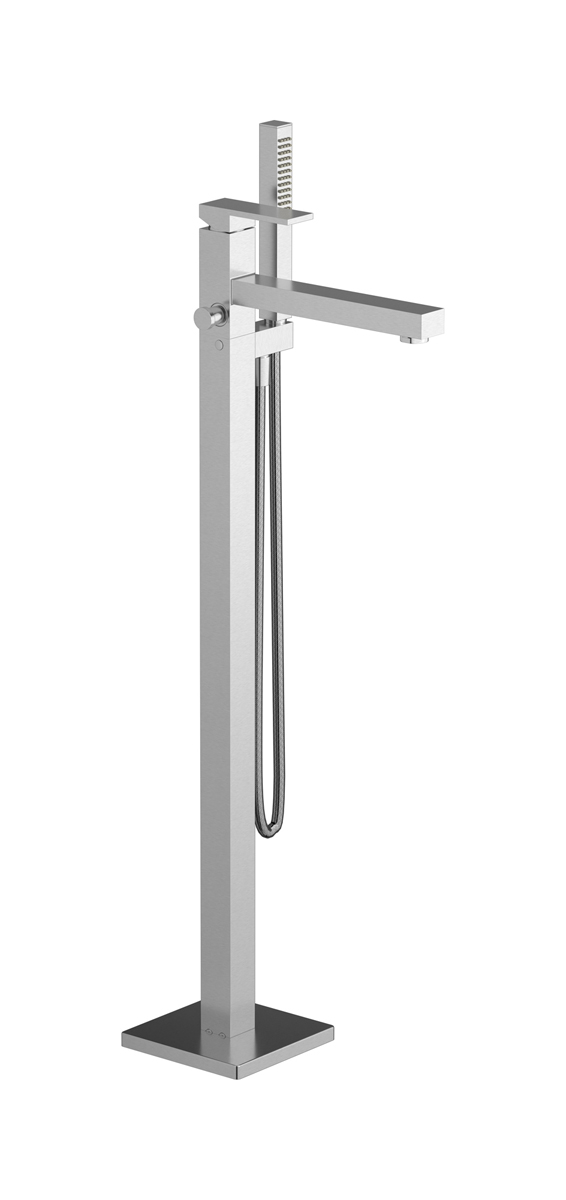 Напольный смесиель для ванны с встроенным душем. WE ARE IB ru399ss Brushed Nickel Rubacuori 