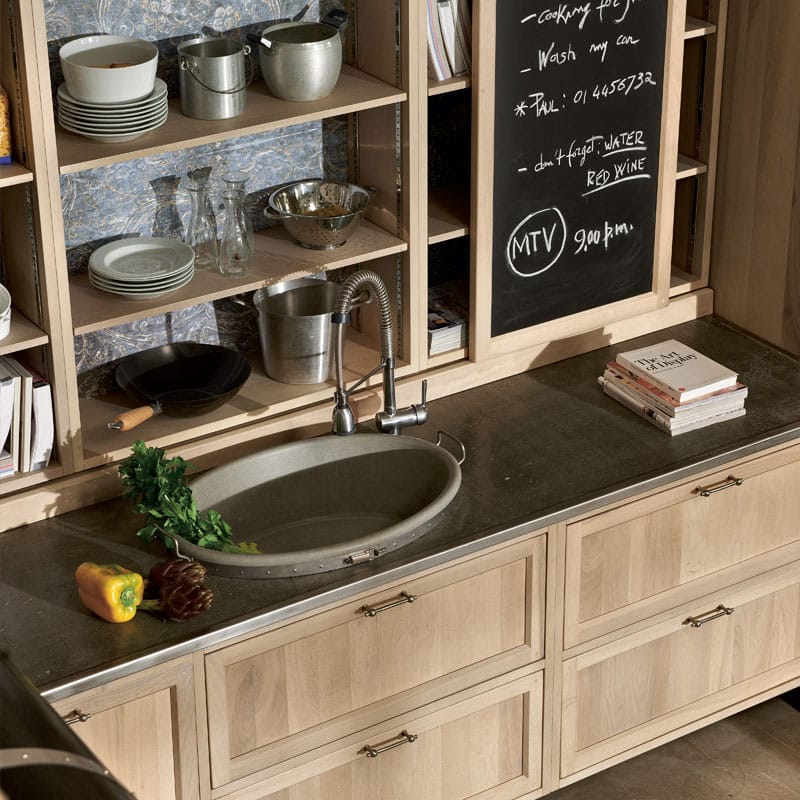 Встроенная кухня из массива дерева с полуостровом Marchi Cucine ARCH-00003163 - Вид №2