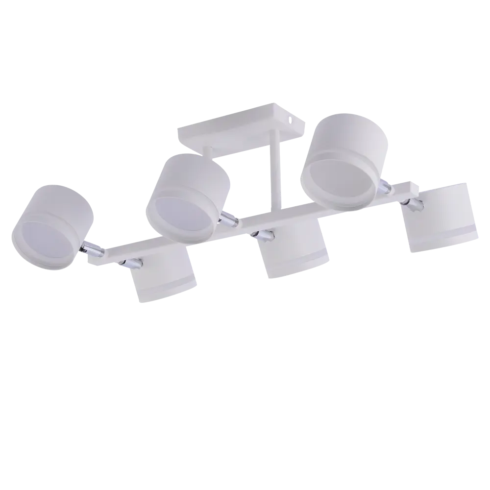 Люстра на штанге Talco 6 ламп 15 м² цвет белый SCHAFFNER STLM-2195996 - Вид №2