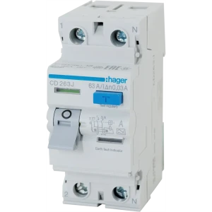 УЗО Hager CD263j 1P N 63 А 30 мА A