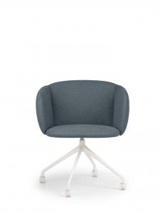 NT5098R Armchair with aluminum swivel base on casters True Design Not