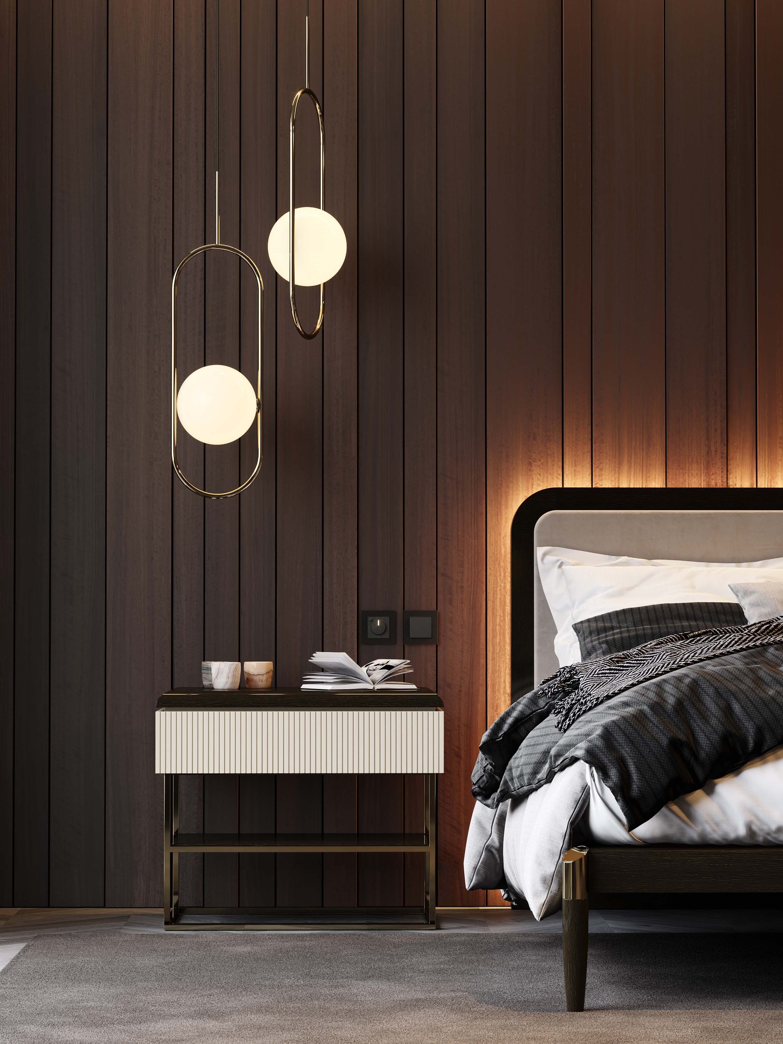 Двуспальная кровать из шпона Stylish Club His &amp ARCH-00082947 - Вид №11