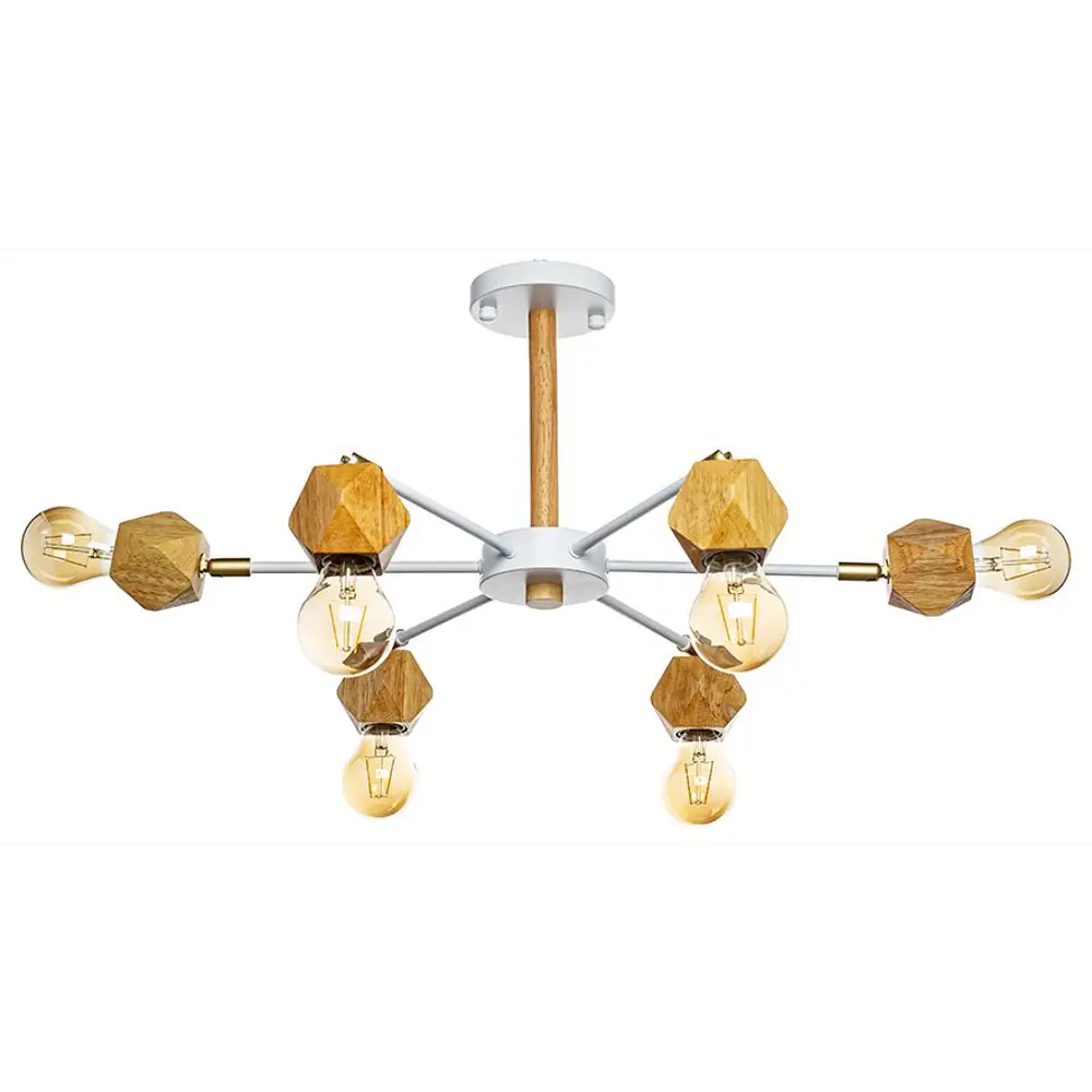 Люстра потолочная Lamplandia Woodland L1469, 6 ламп, 20 м², цвет белый STLM-2095057 - Вид №5