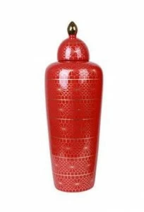 Ваза керамическая красная малая 42 см "Марокко" UNICO ДИЗАЙНЕРСКИЕ 255378 Красный