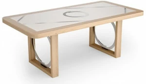 Caroti Прямоугольный обеденный стол из дерева и стекла Concept Art.114 - rhombus