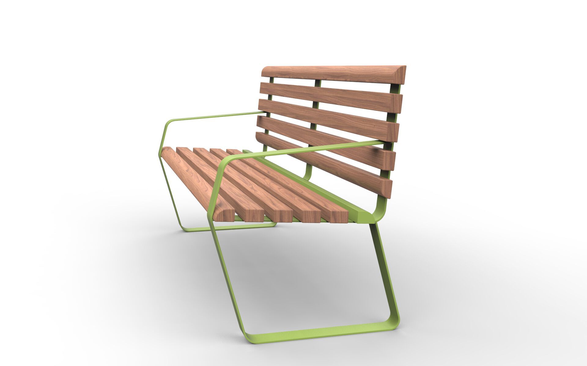 Деревянная скамья со спинкой и подлокотниками CITYSì LIME ARCH-00088184 - Вид №3