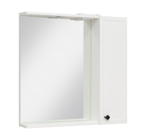 90735817 Зеркальный шкаф 75х75 см цвет белый правый Римини STLM-0360982 RUNO