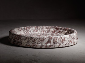 Мраморный круглый поддон для душа