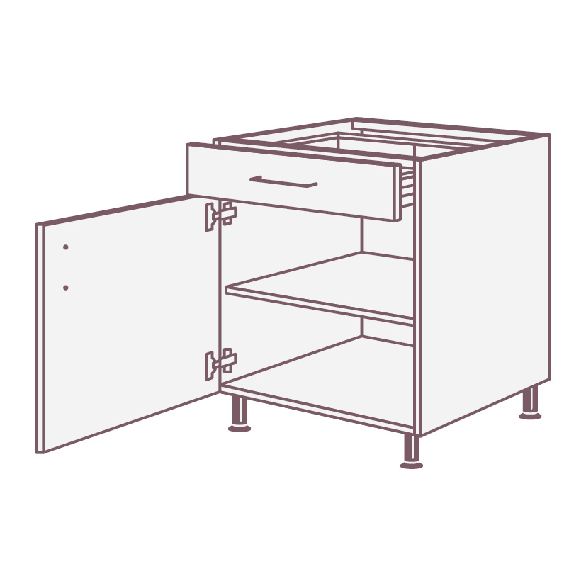 Шкафы напольные  EMN1B1D SIDAK SIST2995-699