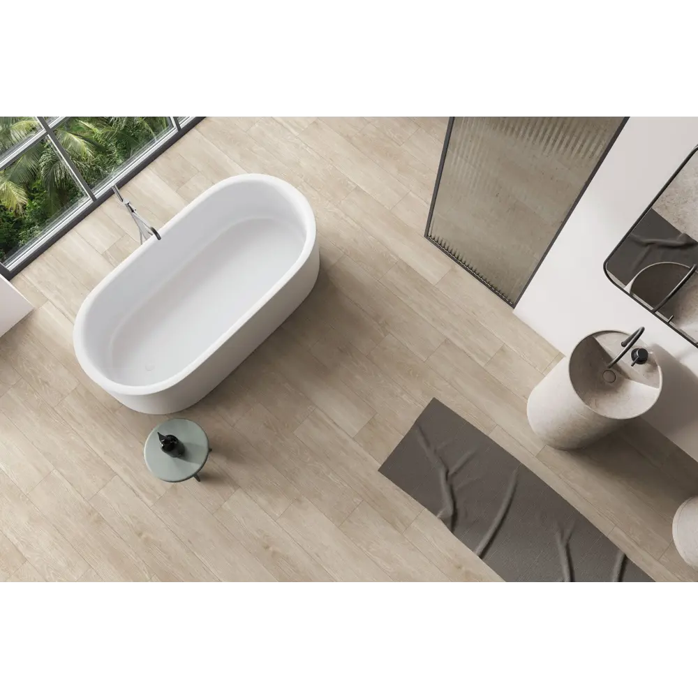 Глазурованный керамогранит Global Tile Almada_GT 19.8x80 см 1.584 м² матовый цвет бежевый 89456530 STLM-2203317 - Вид №6