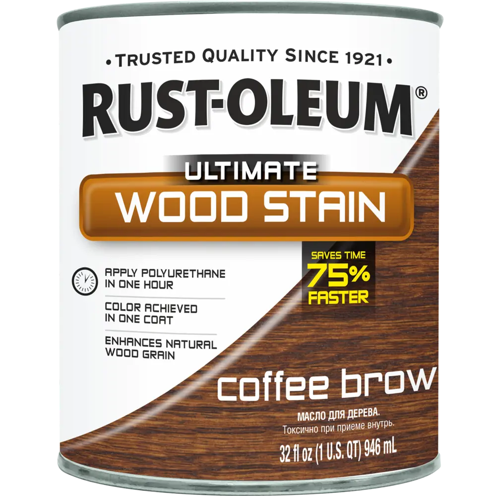 Масло тонирующее Ultimate цвет кофе мокко 0.946 л RUST-OLEUM STLM-2047005 - Вид №1