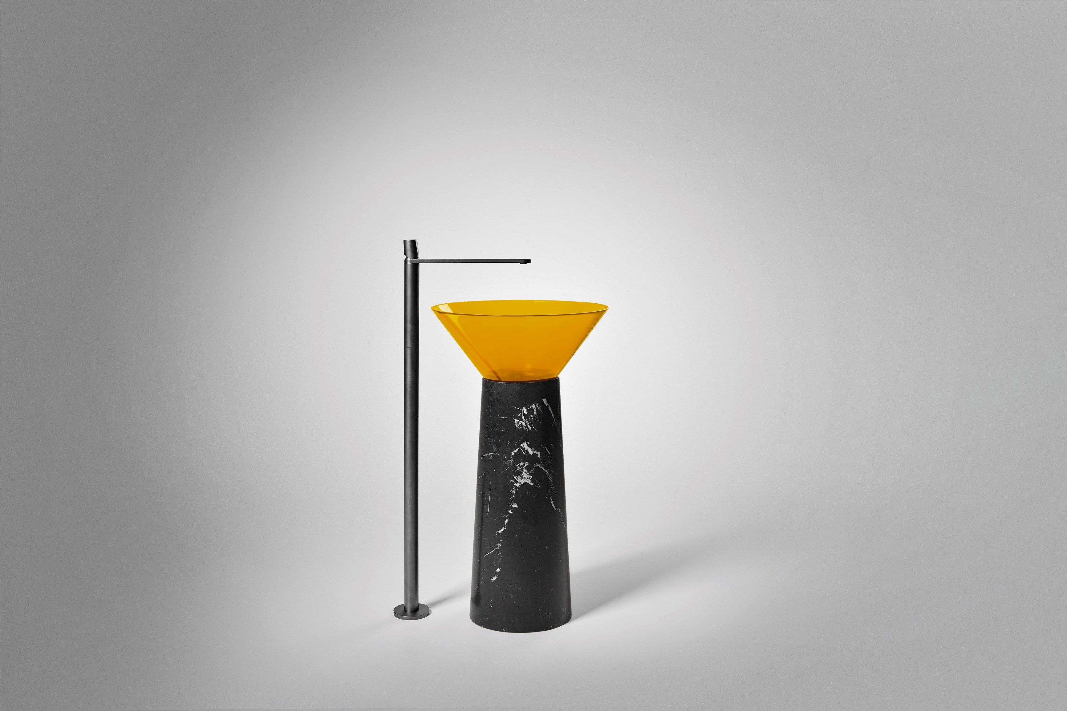 Круглый отдельно стоящий умывальник из черного мрамора Marquina Antoniolupi ALBUME11 + ALBUME21 ARCH-00148772 - Вид №17