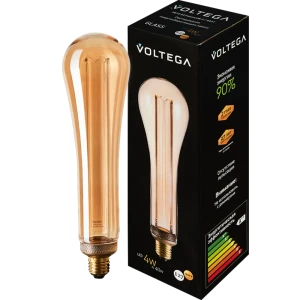 Декоративная филаментная лампа Voltega DP82293 золотистая 4Вт E27 89345995