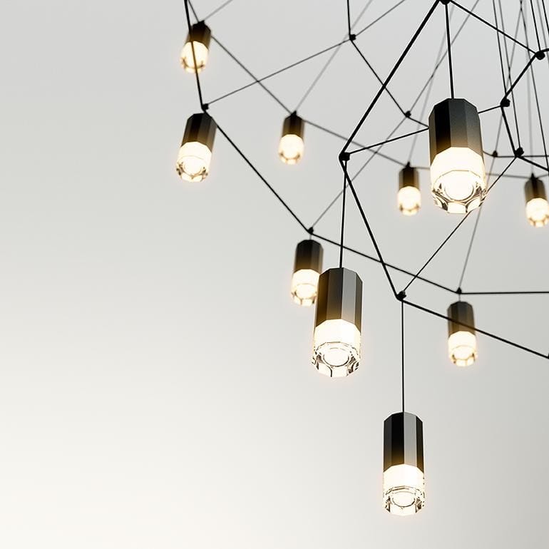 Затемняемый светодиодный подвесной светильник Vibia Wireflow Chandelier ARCH-00069152 - Вид №5