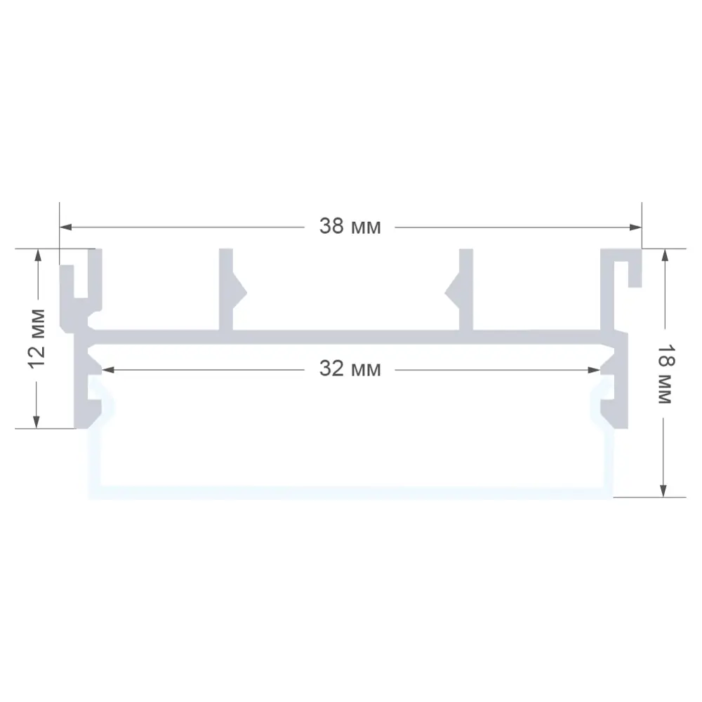 APEYRON Профиль для LED-ленты накладной с рассеивателем 84601255 STLM-0052666 - Вид №3