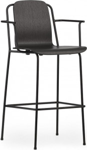 601964 Барное кресло 75 см Черная сталь / черный Normann Copenhagen Studio