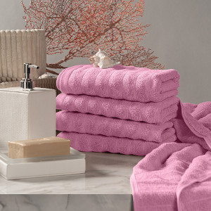 90831444 Комплект полотенец Торлей цвет розовый (50х80 см - 4 шт) STLM-0403788 ESTIA
