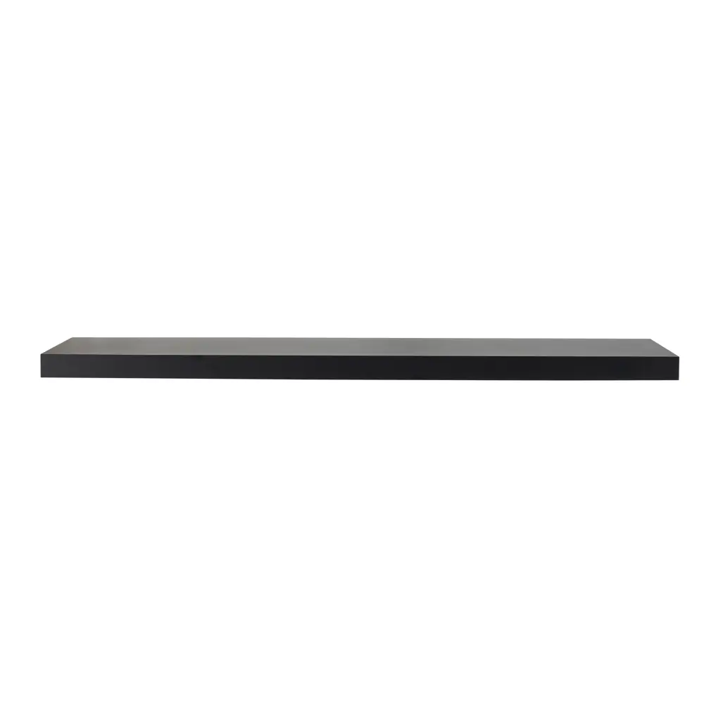 Настенная полка KONSENSA 100x23.5 см со скрытым креплением МДФ цвет черный STLM-2016036 - Вид №2