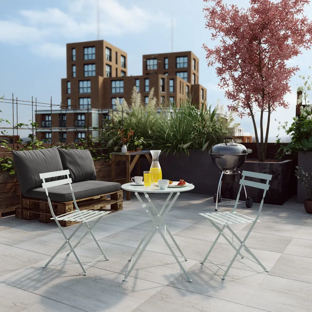 Стул Naterial Flora Origami складной 47х41х80 см сталь зеленый STLM-2035667 - Вид №5