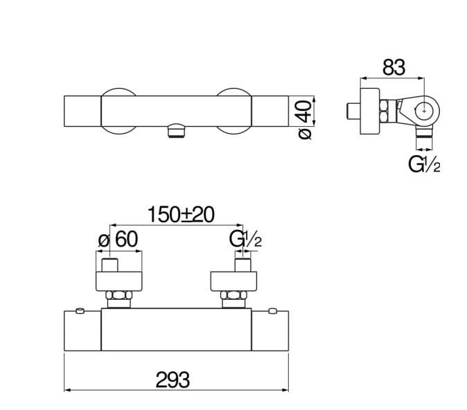 Термостатический смеситель для душа Nobili Seven ARCH-00095164 - Вид №1