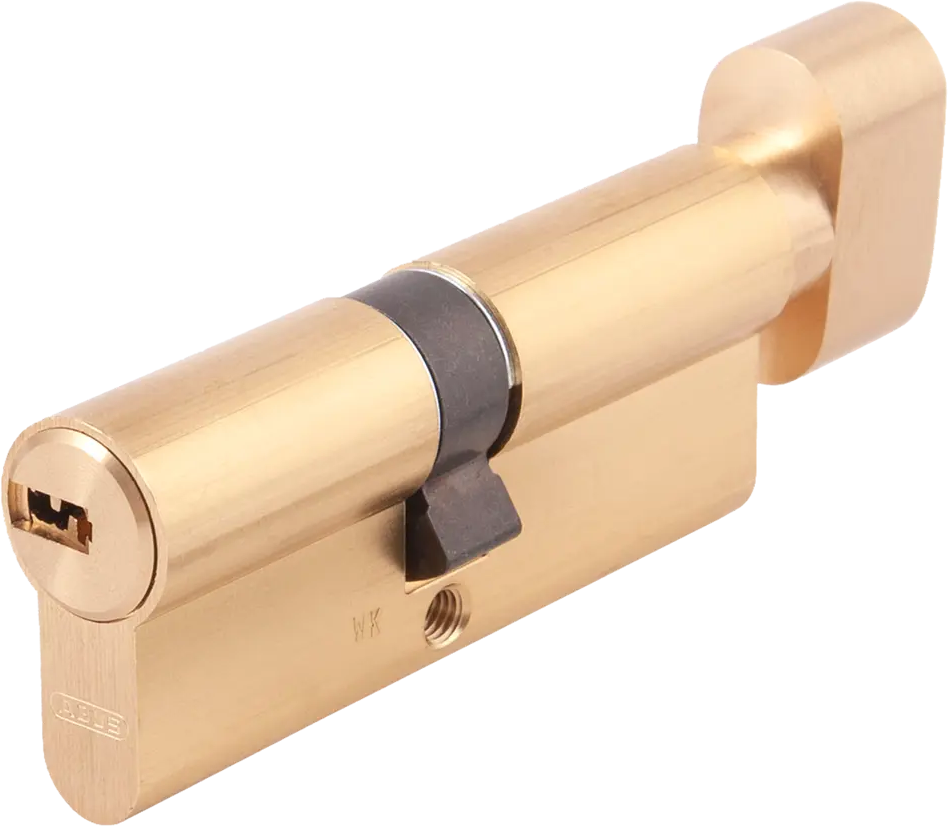 82441702 Цилиндр Abus KD6MM Z40/K40, 40x40 мм, ключ/вертушка, цвет золото STLM-0027373