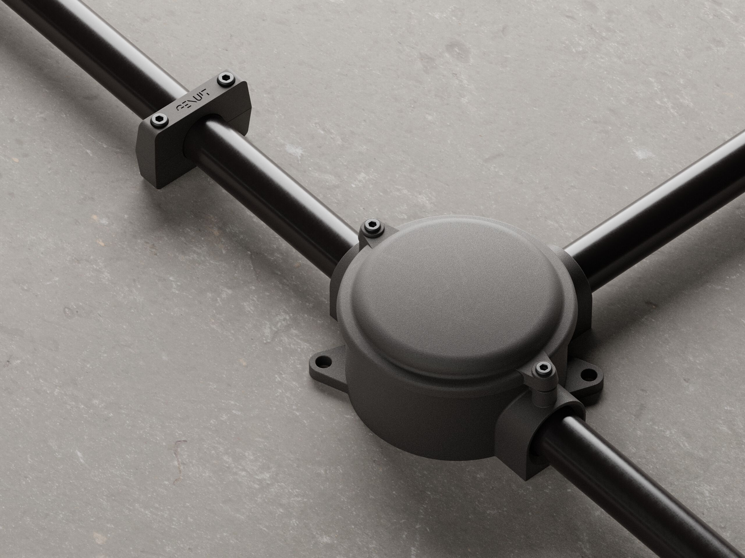 Анодированный алюминиевый распределительный ящик для электрической системы Genuit Graphite ARCH-00071639