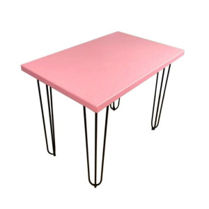 91208311 Кухонный стол прямоугольный 710-10004 110x75x60 см дерево цвет розовый STLM-0518318 SOLARIUS