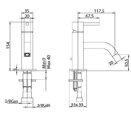 7501200000LW Смеситель Bandini Ice Cube Santreyd - Вид №6