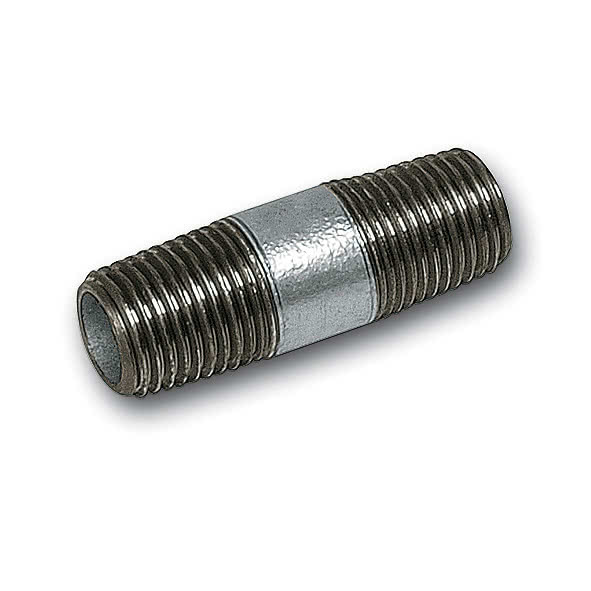 123114100V SANHA 23 ниппель удлиненный, ковк.чугун, оцинкованный 11/4x100 мм  - Вид №1