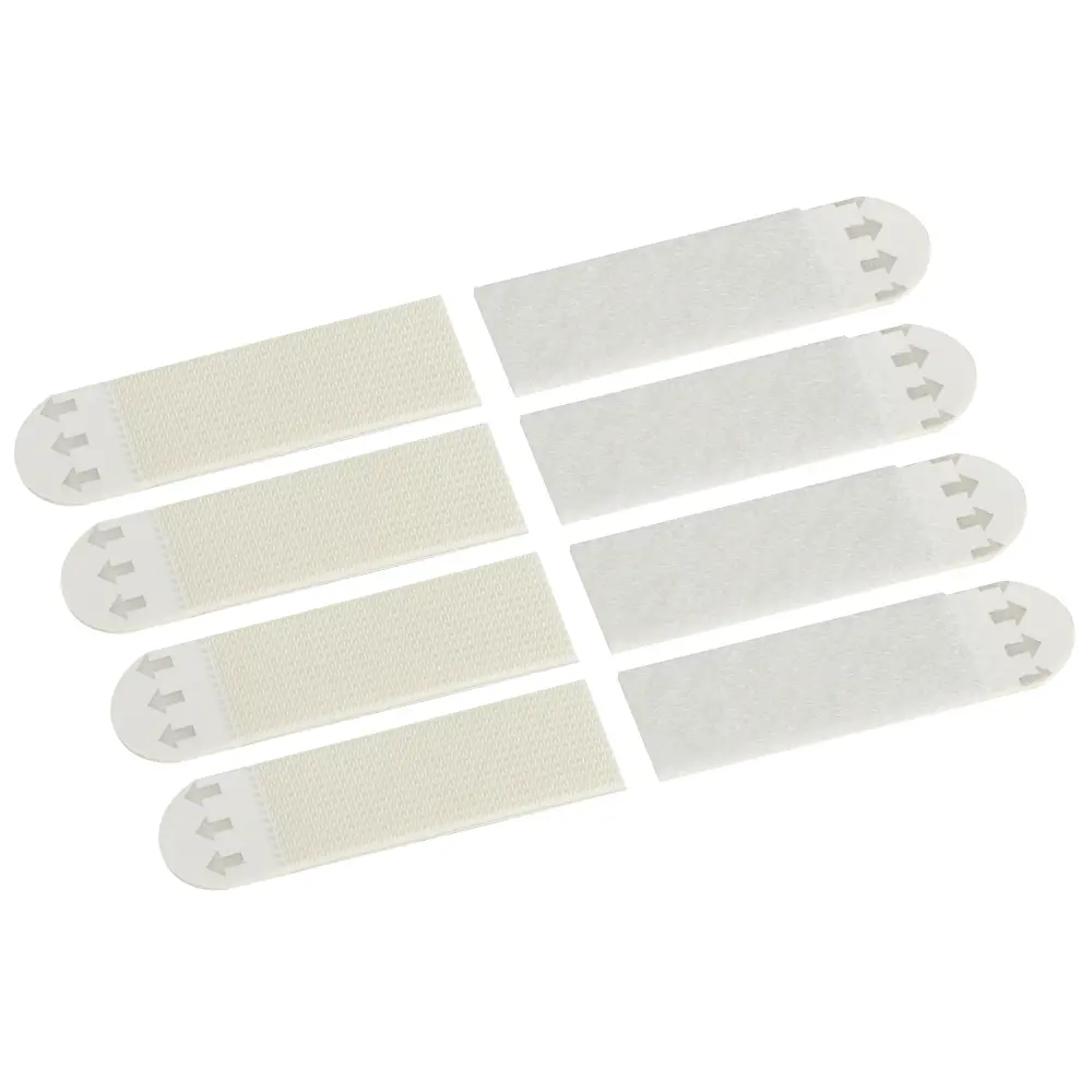 Застежка Сила средняя самоклеящиеся пластиковая цвет белый 4 шт STLM-2034599