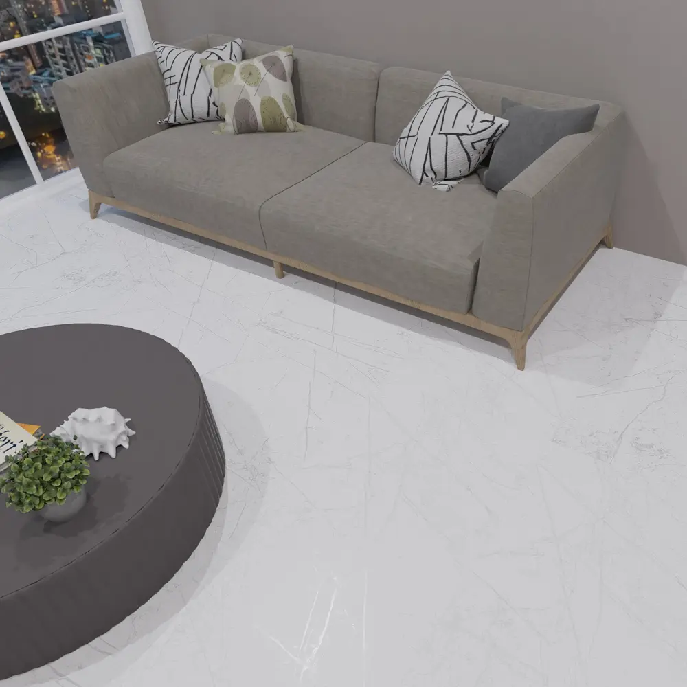 Глазурованный керамогранит Аксима Колорадо 60x120 см 1.44 м² матовый цвет белый AXIMA COLORADO STLM-2072390
