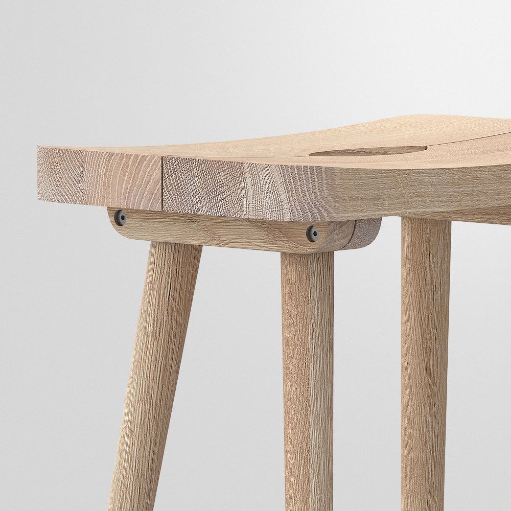 Твердый деревянный низкий стул Vitamin Design UNA ARCH-00145845 - Вид №2