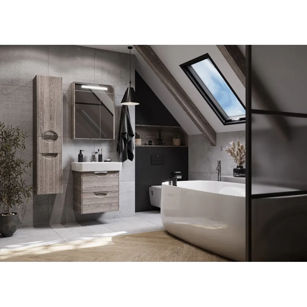 Тумба-умывальник Aquaton Сильва 60 см, дуб фьорд STLM-2179538 - Вид №4