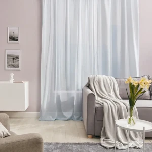 Тюль на ленте «Фиона» 300x310 см цвет синий