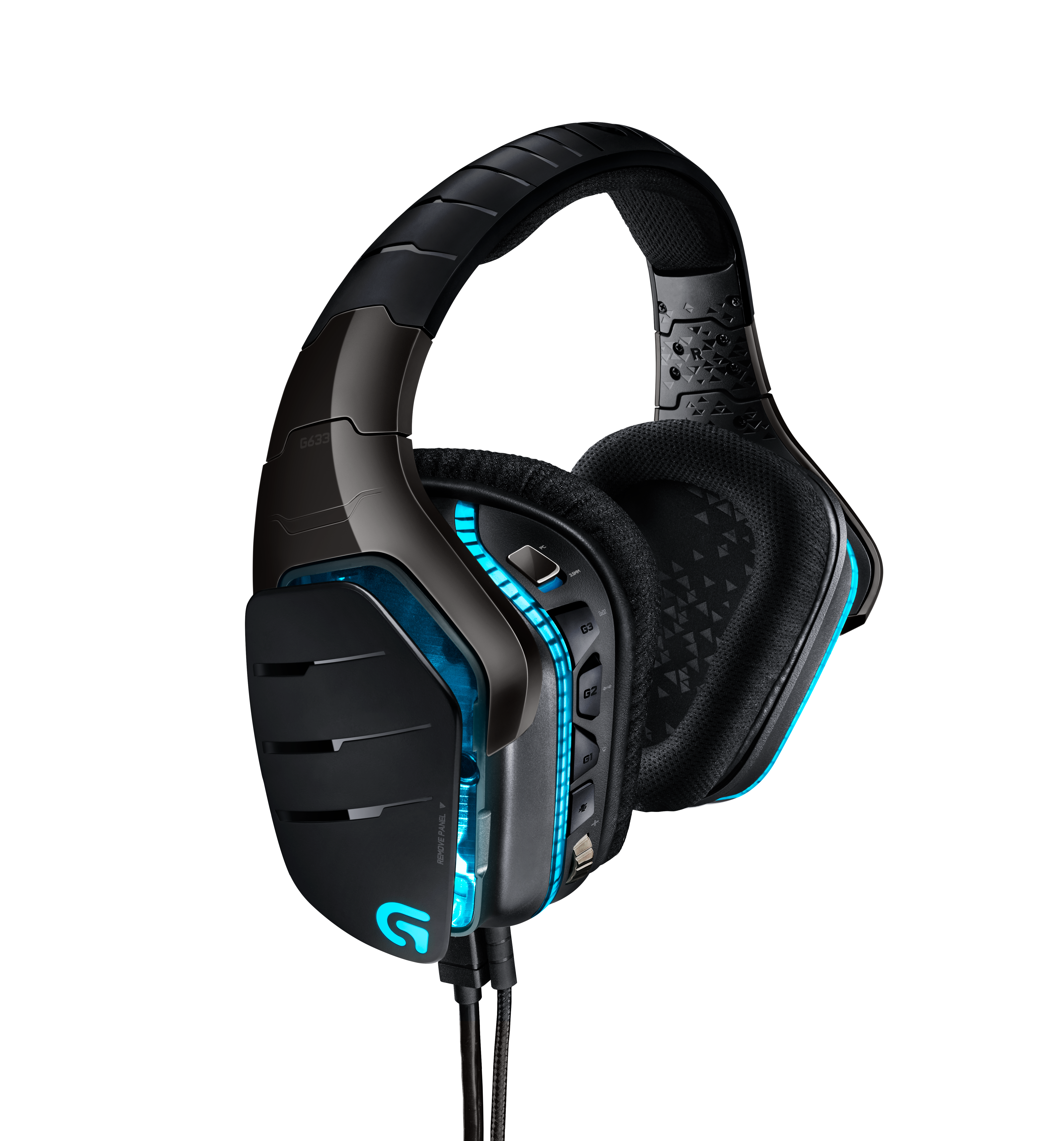 981-000605 headset g633 gamig artemis scpectrum rgb 7.1 surround usb Logitech Santreyd  - Вид №3