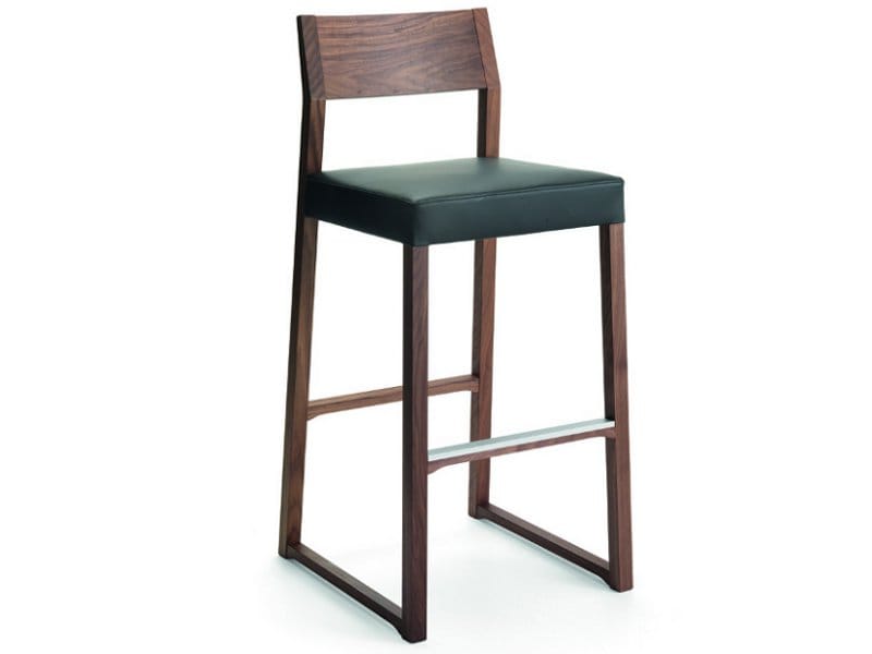 Высокий кожаный табурет с подставкой для ног Cizeta ARCH-00001727