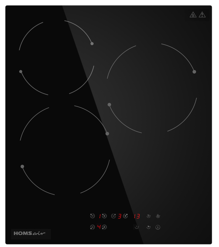 9984045 Электрическая варочная поверхность HOMSair HVC43BK STDN-0090032