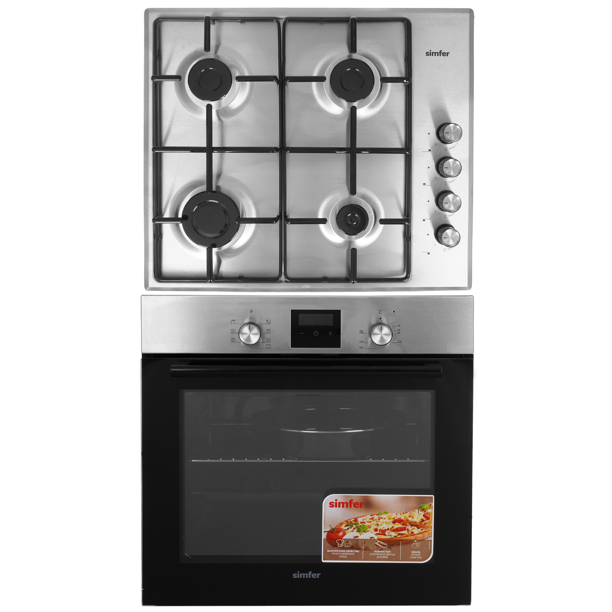 9280260 Духовой шкаф электрический Simfer B6EM56070 + Варочная поверхность газовая Simfer H60Q40M400 STDN-0024481