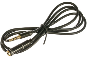 16205394 Аудио-кабель , удлинительный, 3.5 джек /3.5 джек, черный, 1 м, блистер, CCAB-02-35MF-1MB Cablexpert