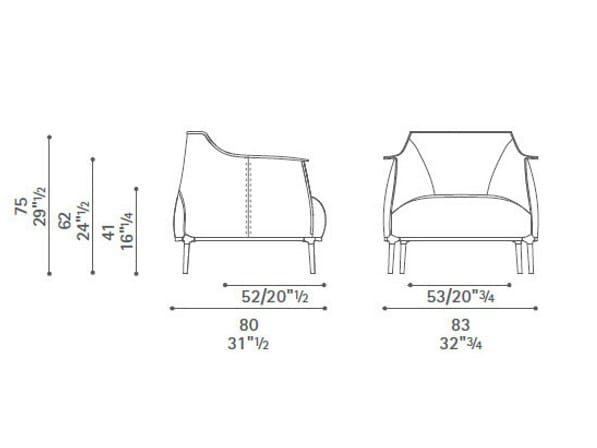 Кожаное кресло Poltrona Frau коллекция - диваны и кресла ARCH-00077872 - Вид №3