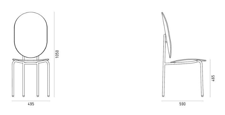 Стул из ткани с высокой спинкой SP01 Michelle ARCH-00106156 - Вид №3