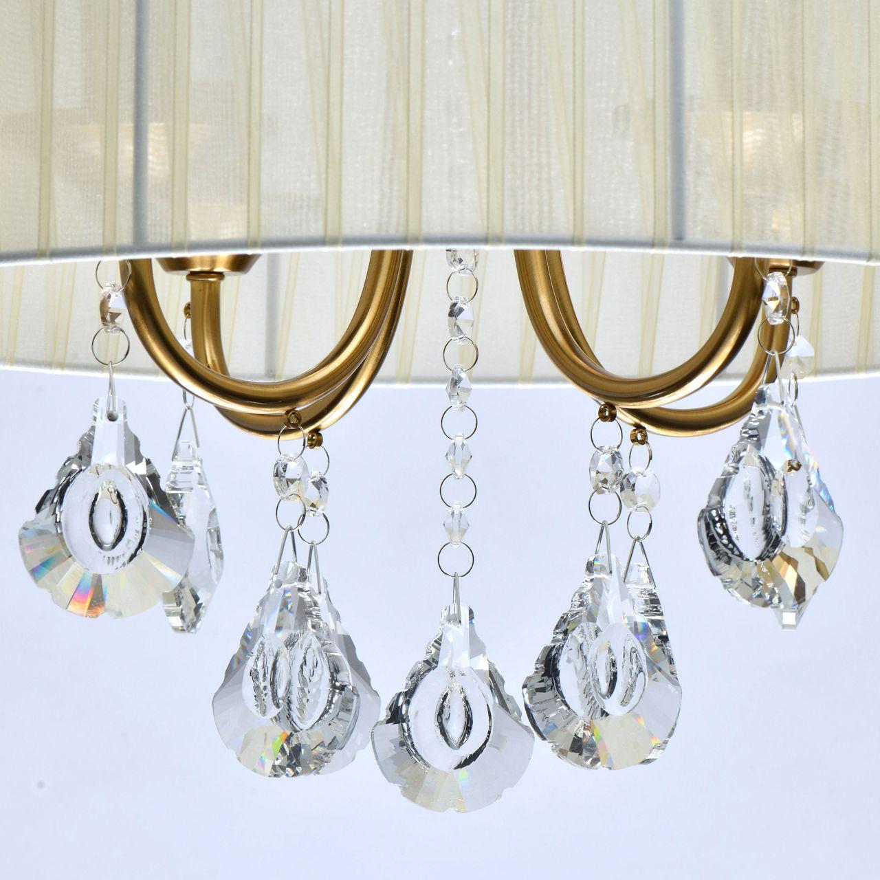 Подвесная люстра MW-Light Жаклин 465016504 MW-LIGHT ЖАКЛИН 328797 Бежевый;хром - Вид №3