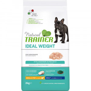 УТ0016289 Корм для собак TRAINER Natural для мелких пород с избыточным весом курица, индейка, рис сух. 2кг NATURAL TRAINER