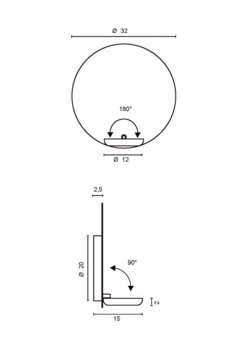 Алюминиевый регулируемый светодиодный настенный светильник EGOLUCE Aurora ARCH-00053836 - Вид №12
