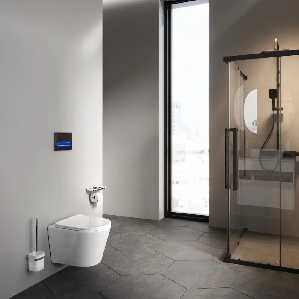 Комплект инсталляции AM.PM Tech с унитазом безободковым AM.PM Flash клавиша AM.PM Tech M черная STLM-2176441 - Вид №16