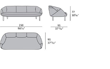 Ткань диван Turri Riban ARCH-00042124 - Вид №5
