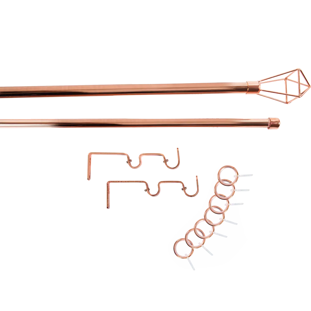 Карниз двухрядный раздвижной Клетка 160-300 см цвет медь INSPIRE STLM-2069011 - Вид №1