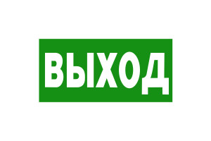 16231364 Знак безопасности BL-3015B.E22 "Выход" a14595 Белый свет